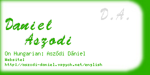 daniel aszodi business card