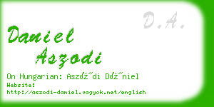 daniel aszodi business card